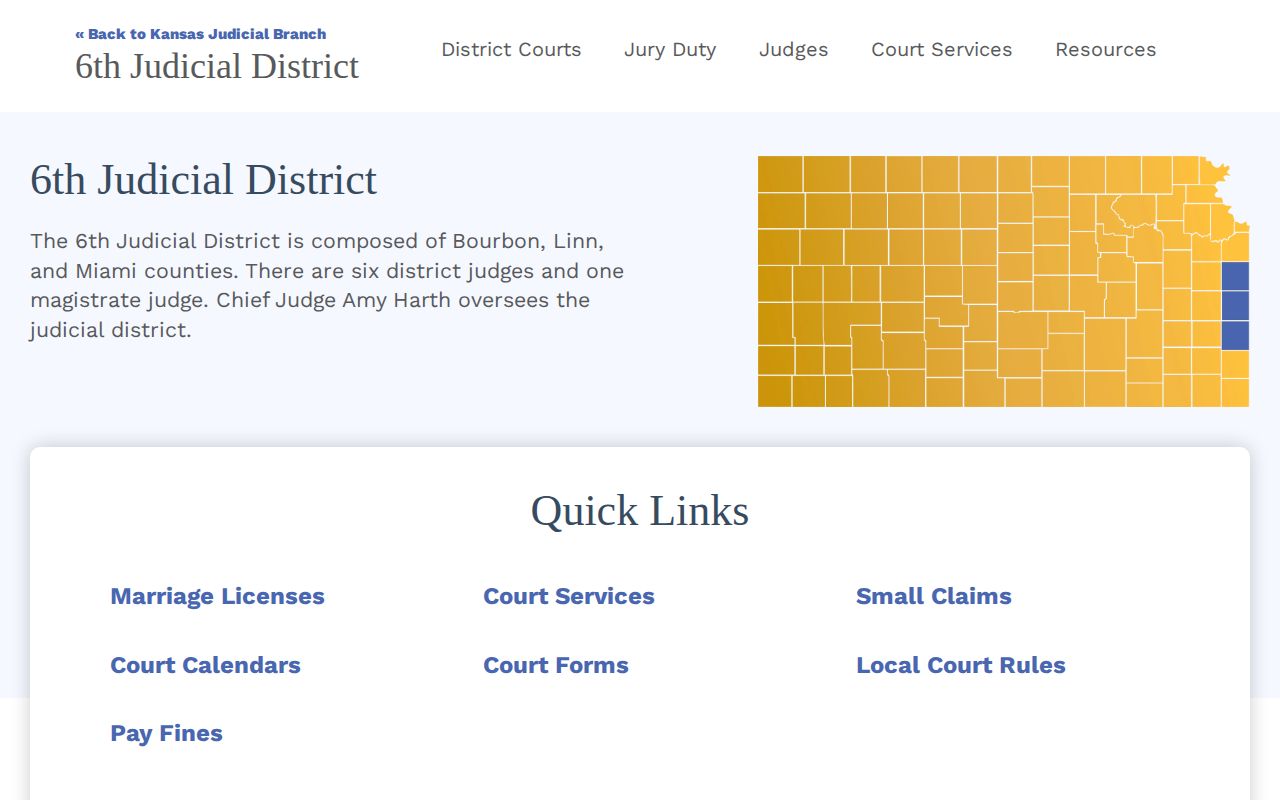 Clark County arrest disposition search through Kansas district court records